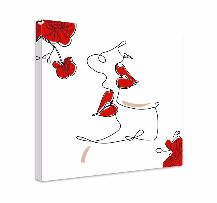 Arte dipinto elegante arte delle labbra - TenStickers