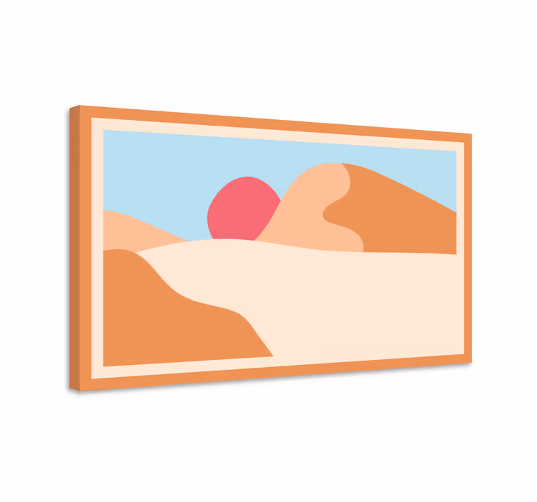 Dipinto astratto scena deserta stilizzata - TenStickers
