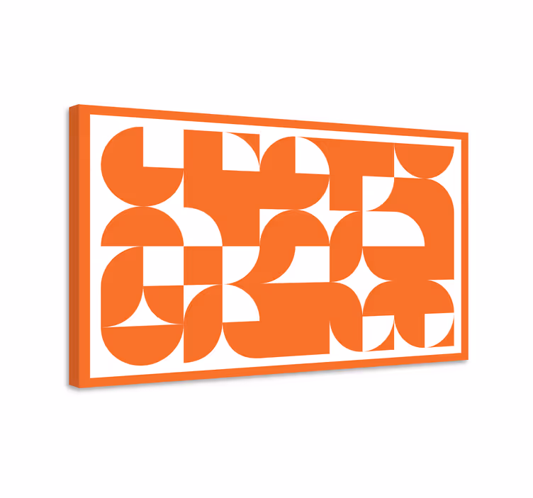 Quadro geometrico Motivo di arte astratta arancione - TenStickers
