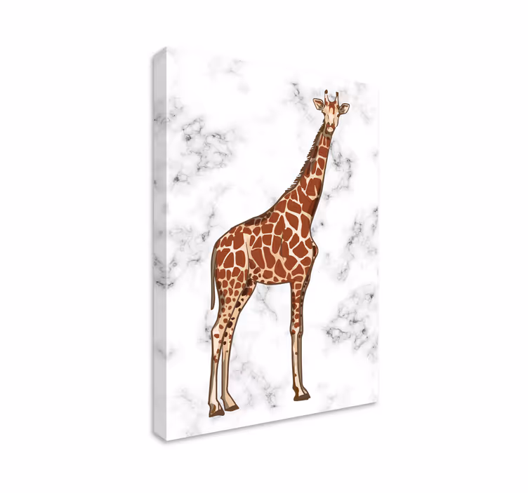 Cornice quadro con animali e insetti giraffe in piedi - TenStickers