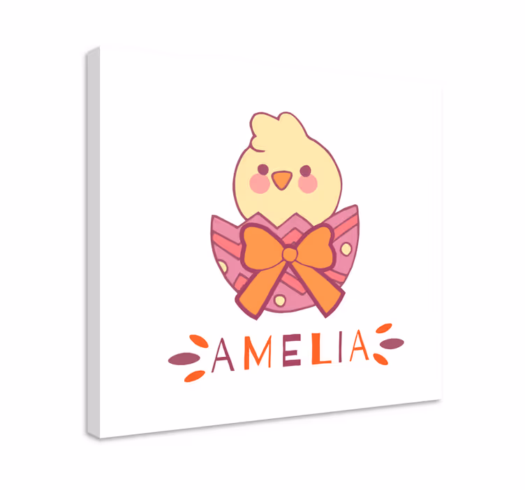 Cornice quadro per bambini illustrazione pulcino adorabile - TenStickers