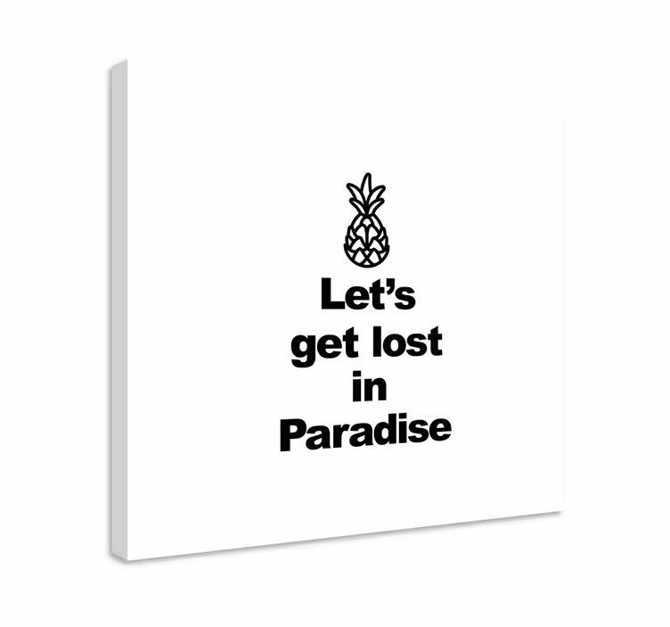 Dipinto con frase avventura dell'ananas - TenStickers