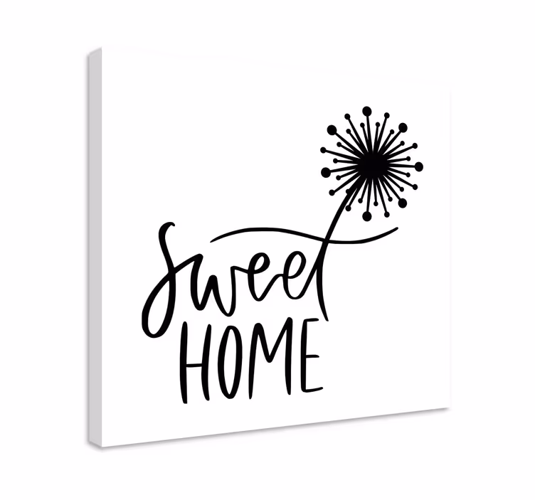 Dipinto con frase dolce casa tarassaco - TenStickers