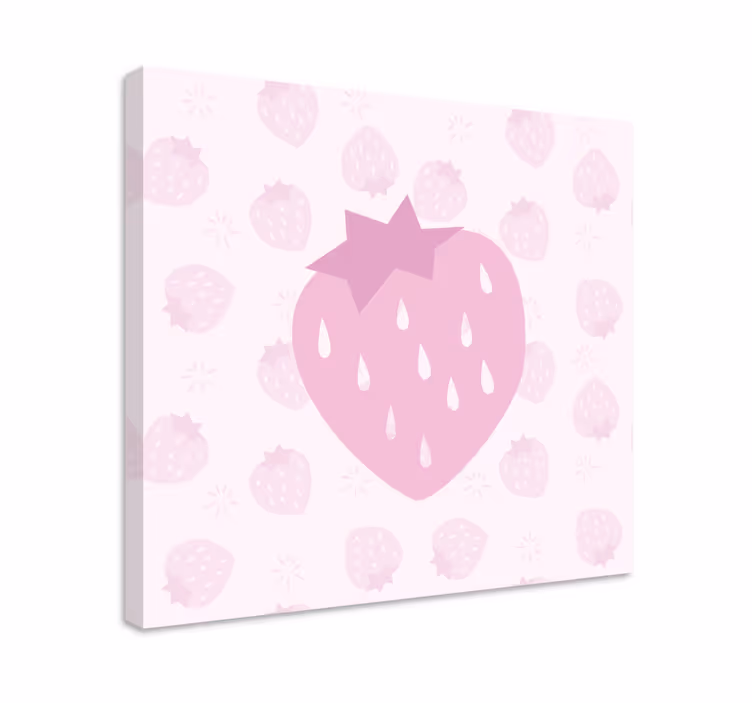 Dipinto con frutta e natura morta fragola cuore rosa - TenStickers