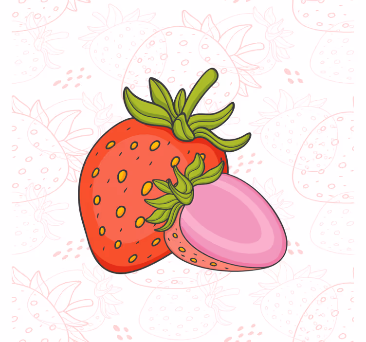Dipinto con frutta e natura morta duo di fragole - TenStickers