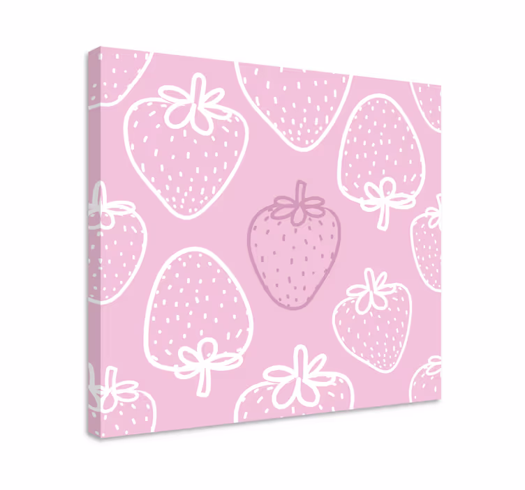 Dipinto con frutta e natura morta motivo giocoso di fragole - TenStickers