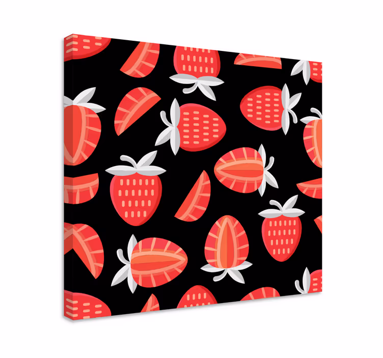 Dipinto con frutta e natura morta a motivi fragola - TenStickers