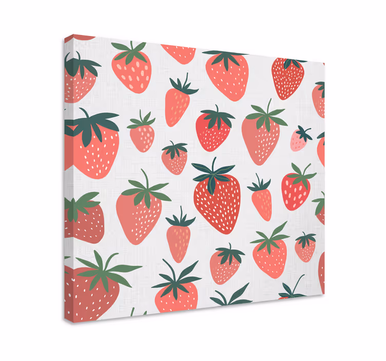 Dipinto con frutta e natura morta motivo fragole - TenStickers