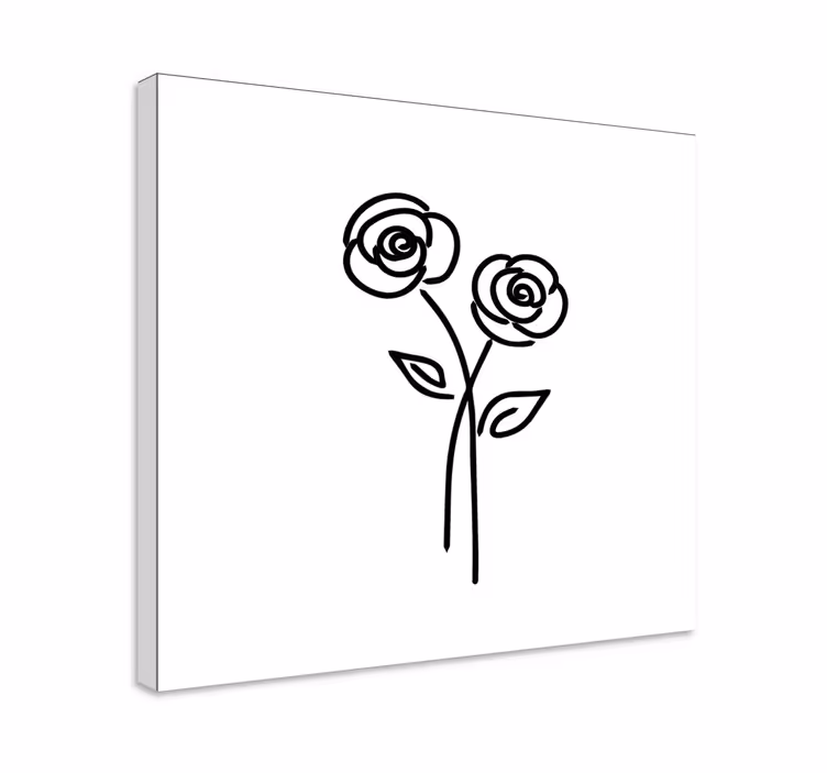 Dipinto con fiori e piante elegante design floreale - TenStickers