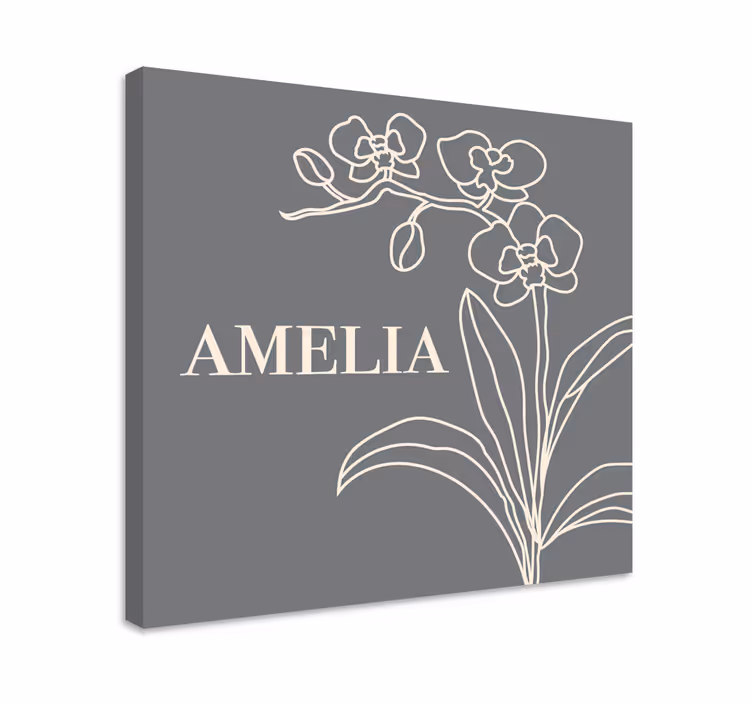 Dipinto con fiori e piante design floreale elegante - TenStickers