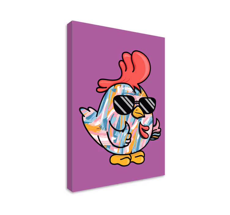 Cornice quadro con animali e insetti gallina cool - TenStickers