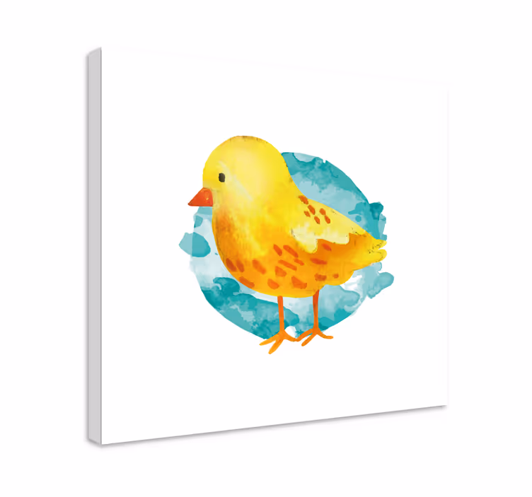 Dipinto con uccelli pulcino giallo incantevole - TenStickers