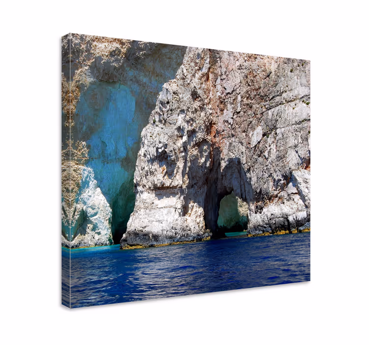 Dipinto di paesaggio formazione rocciosa costiera - TenStickers