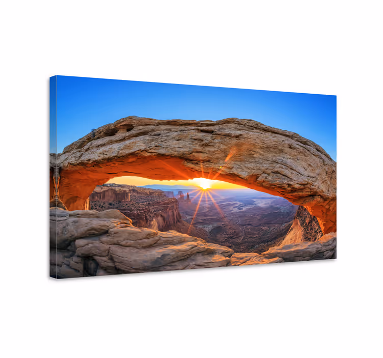 Dipinto di paesaggio vista dell'arco dell'alba - TenStickers