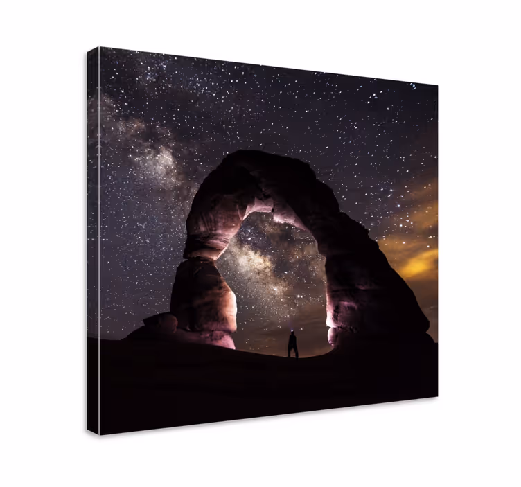 Dipinto di paesaggio arcata sotto le stelle - TenStickers