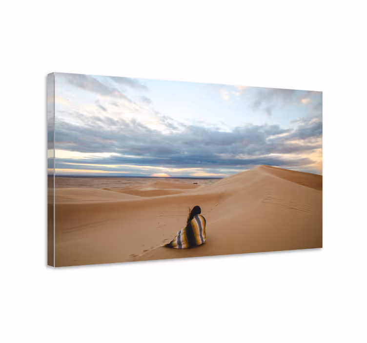 Dipinto di paesaggio solitudine del deserto - TenStickers