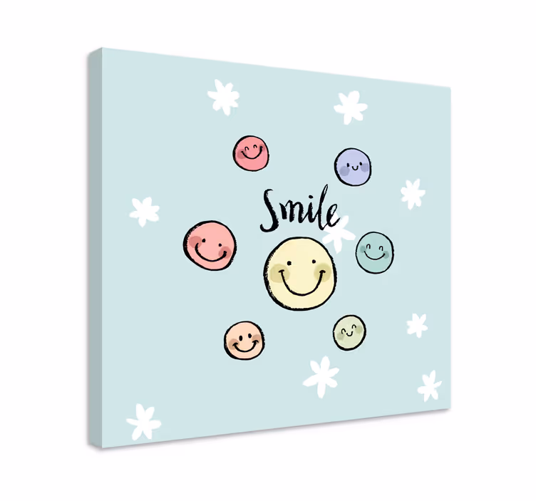 Dipinto con frase collezione faccia sorridente - TenStickers