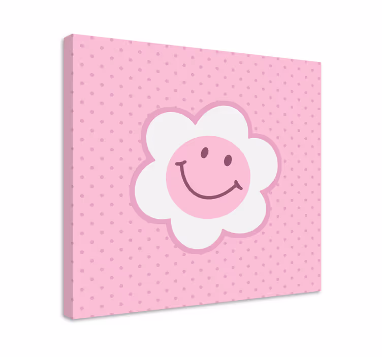 Dipinto cervo faccia di fiore sorridente - TenStickers