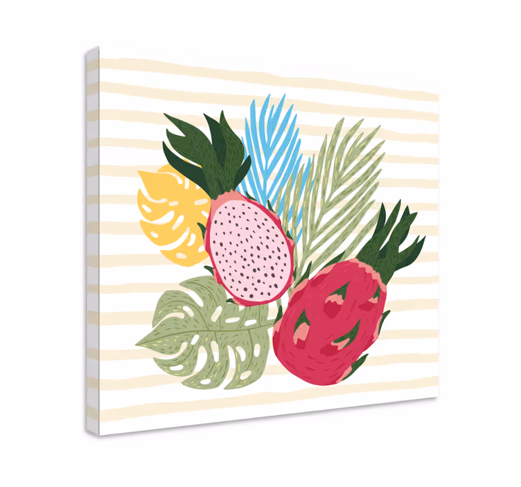 Dipinto con frutta e natura morta composizione tropicale - TenStickers