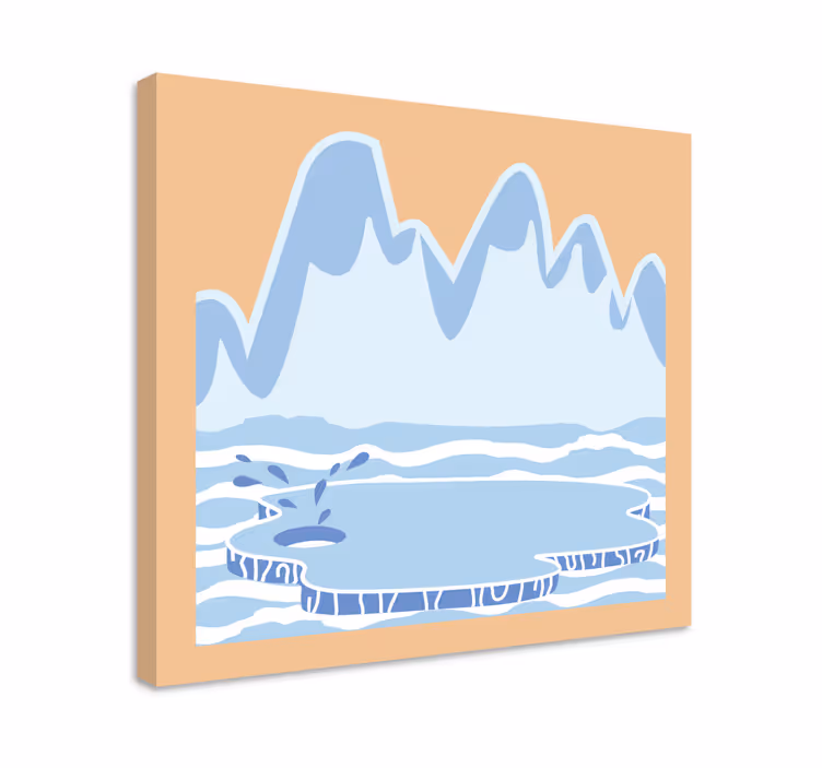 Dipinto di paesaggio paesaggio di iceberg - TenStickers