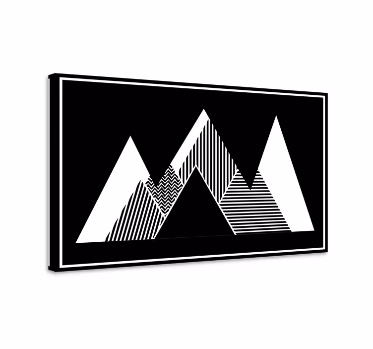 Dipinto geometrico motivo cime montane - TenStickers