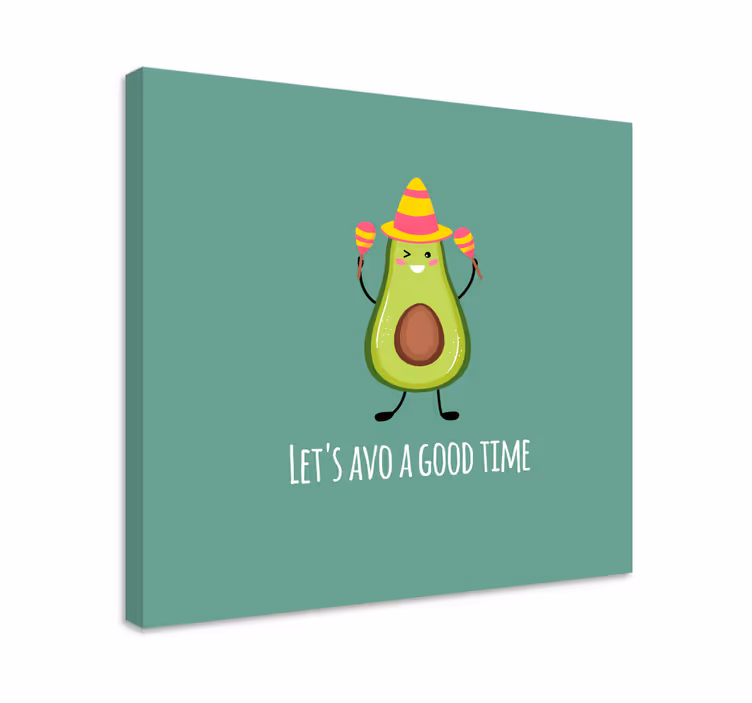 Dipinto con testo divertiti con l'avocado - TenStickers