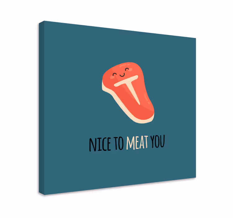Dipinto con frutta e natura morta sorriso di bistecca - TenStickers