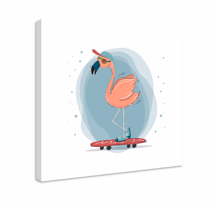 Cornice quadro con animali e insetti fenicottero pattinatore - TenStickers