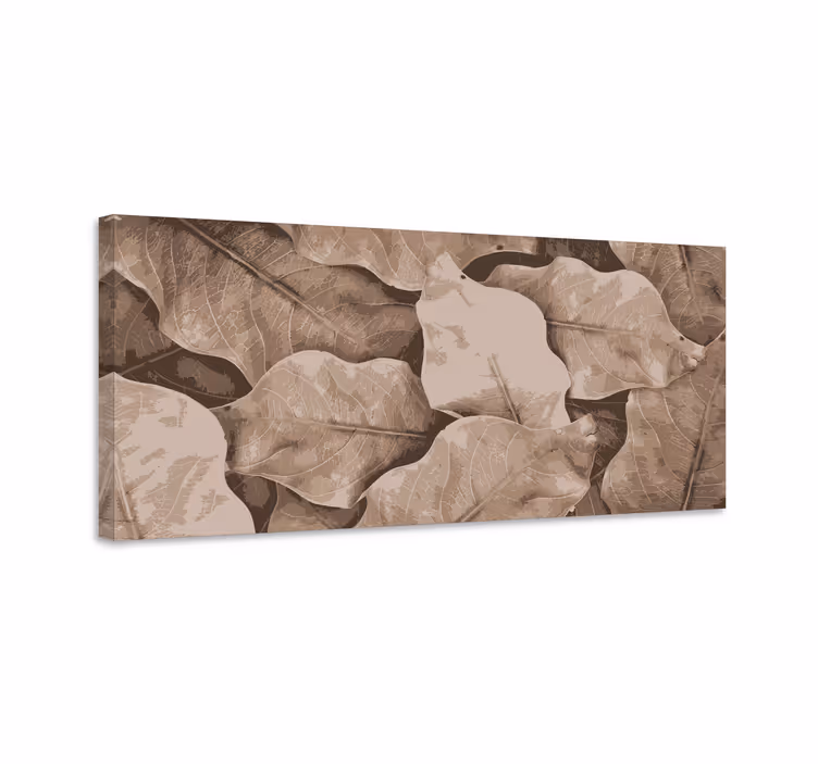 Dipinto con fiori e piante foglie botaniche stratificate - TenStickers