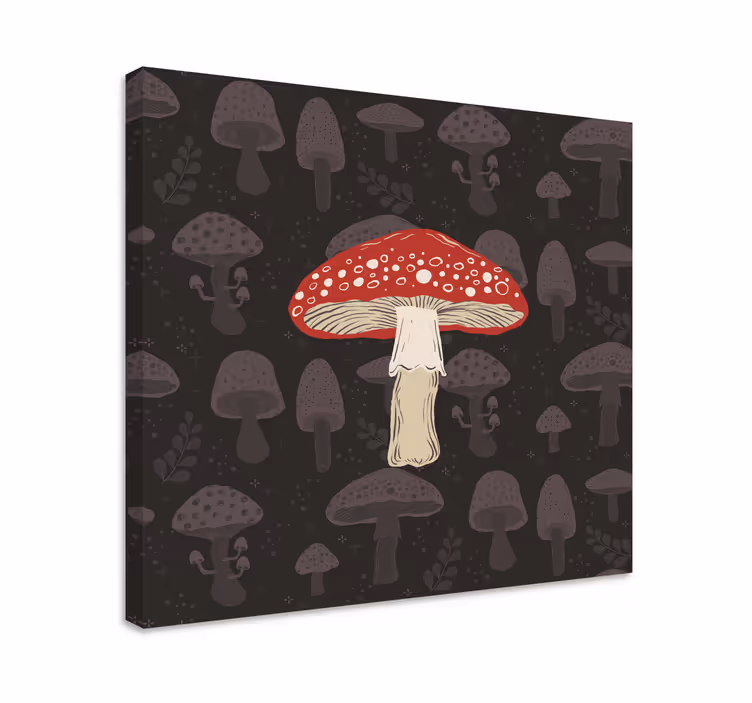 Altri quadri fungo agarico rosso - TenStickers