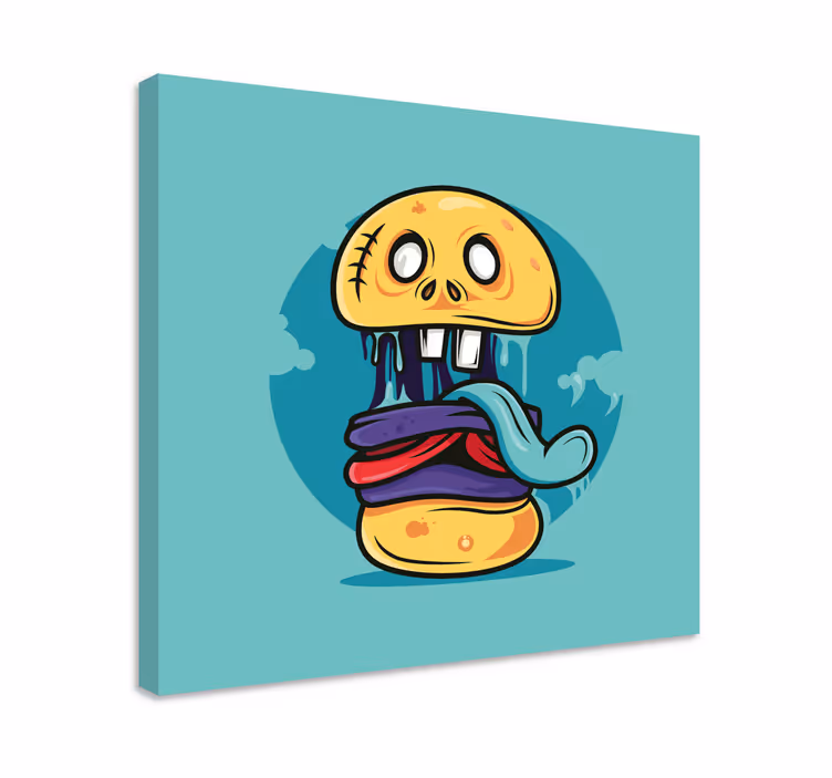Dipinto con personaggio teschio giocoso - TenStickers