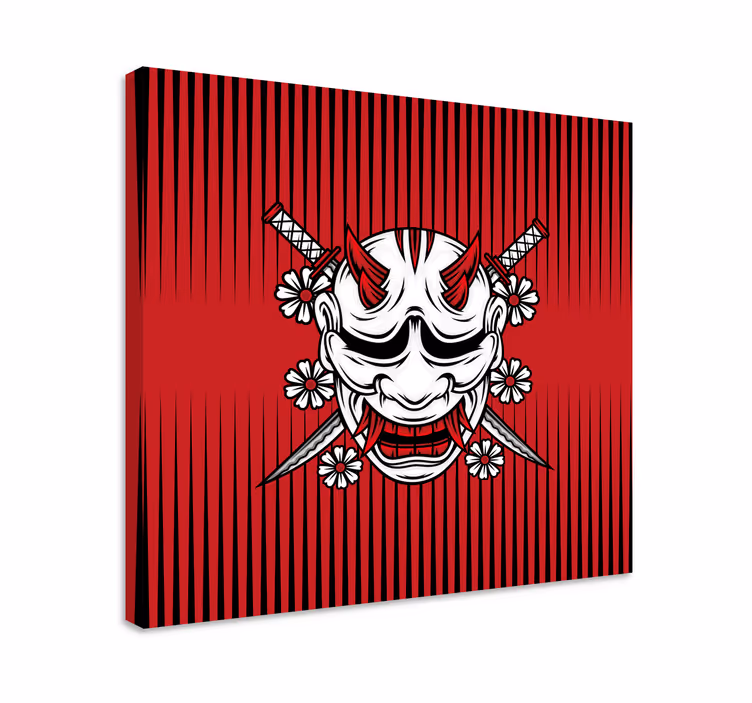Dipinto mandala arte maschera demoniaca - TenStickers