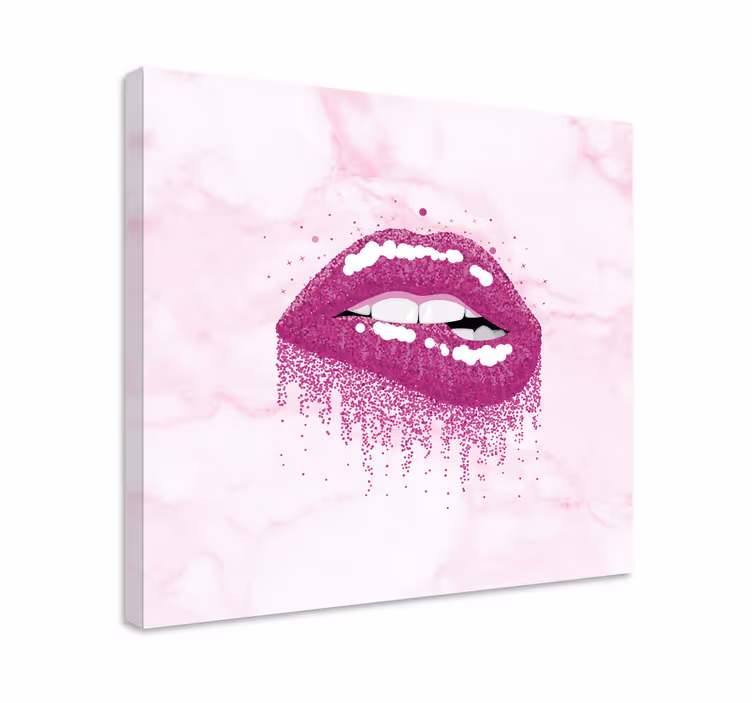 Dipinto con testo impronta di bacio splash - TenStickers