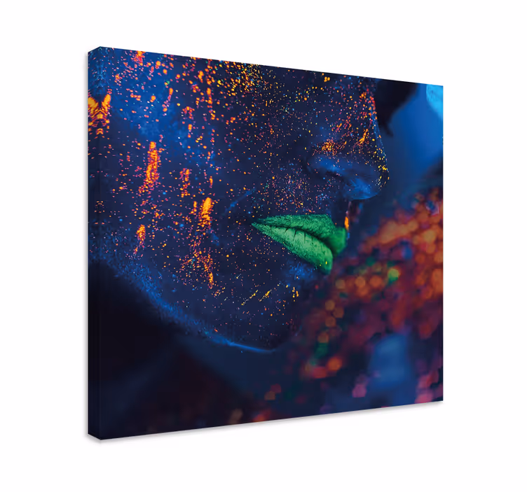 Arte dipinto arte del viso glitterato - TenStickers
