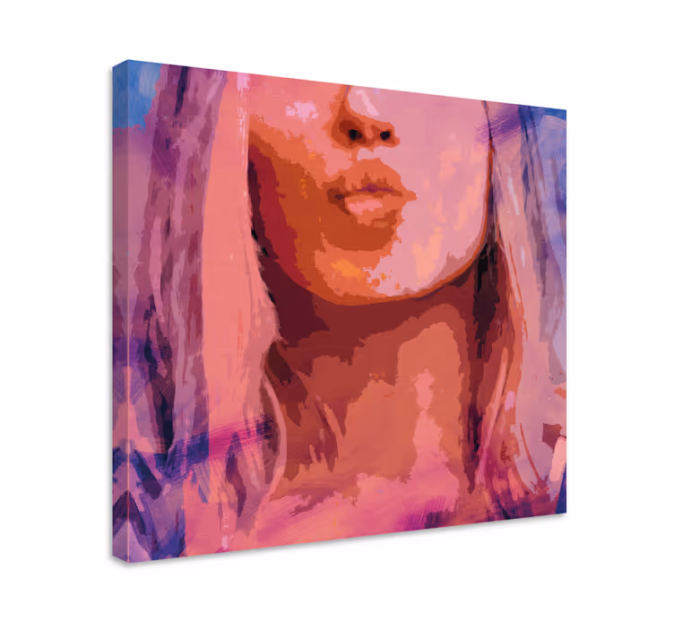 Quadri con persona e personaggi ritratto di bacio elegante - TenStickers