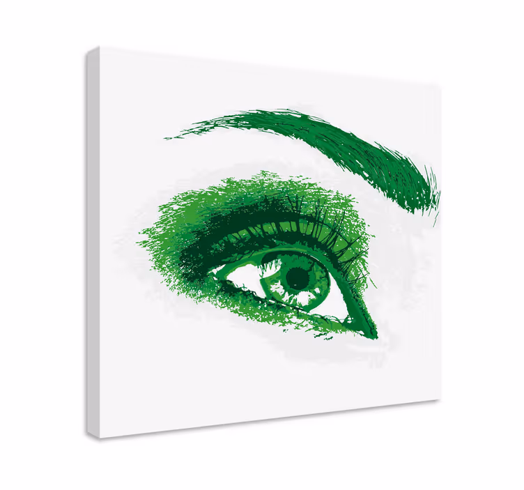 Dipinto con frutta e natura morta illustrazione occhio verde - TenStickers