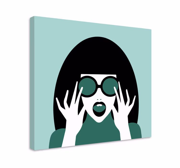 Quadri con persona e personaggi donna elegante con occhiali - TenStickers