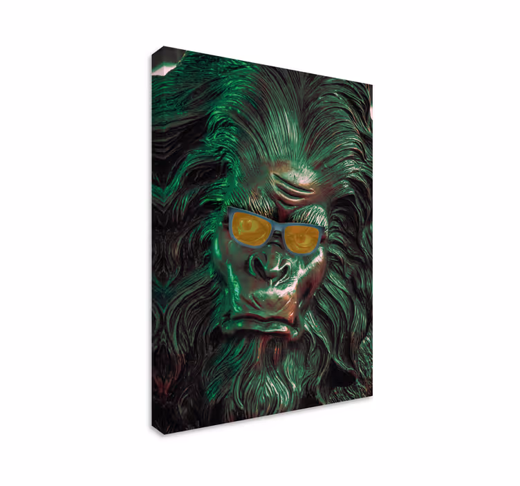 Dipinto di penna faccia da gorilla alla moda - TenStickers