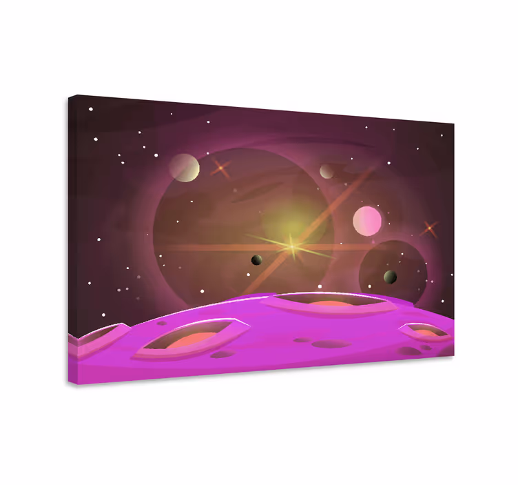 Quadro videogioco paesaggio galattico - TenStickers