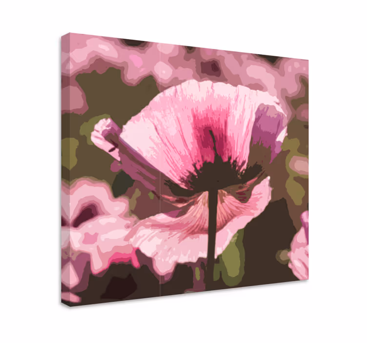 Dipinto con fiori fiore astratto - TenStickers