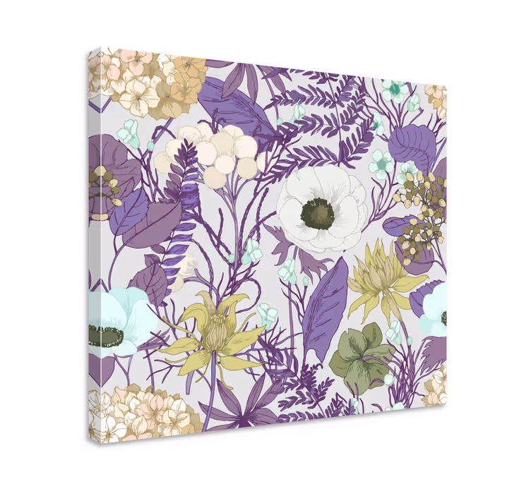 Dipinto con fiori e piante eleganza floreale - TenStickers