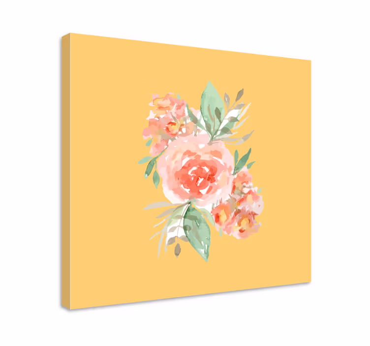 Dipinto con fiori e piante design bouquet floreale - TenStickers