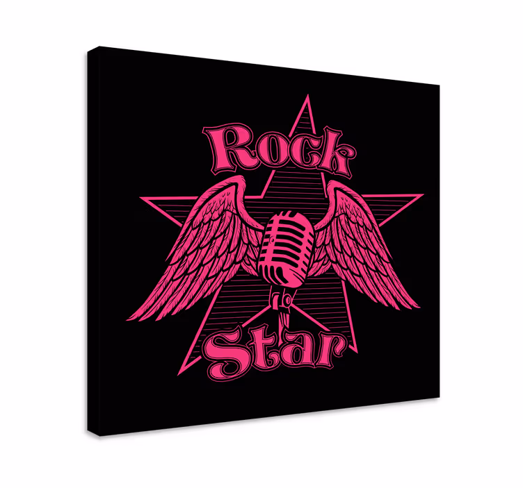 Dipinto musicale ali da rock star - TenStickers