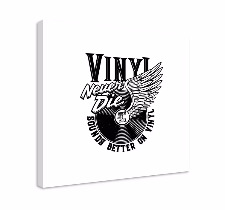 Dipinto musicale ali di disco in vinile - TenStickers