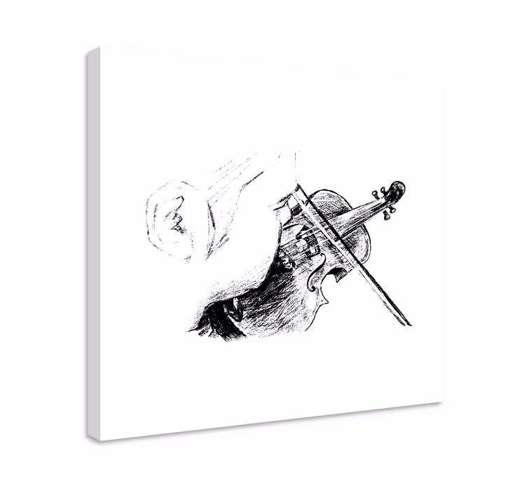 Dipinto musicale violinista che suona melodia - TenStickers