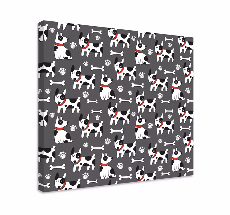 Dipinto cane motivi di cani giocosi - TenStickers