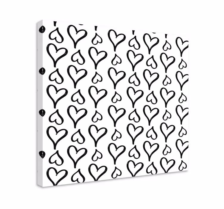 Dipinto con frase design a motivo cuori - TenStickers
