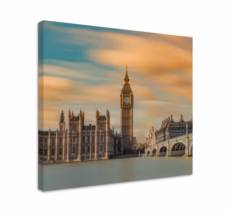 Dipinto città e paesi monumento big ben - TenStickers