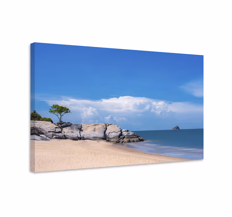 Dipinto di paesaggio scena costiera tranquilla - TenStickers