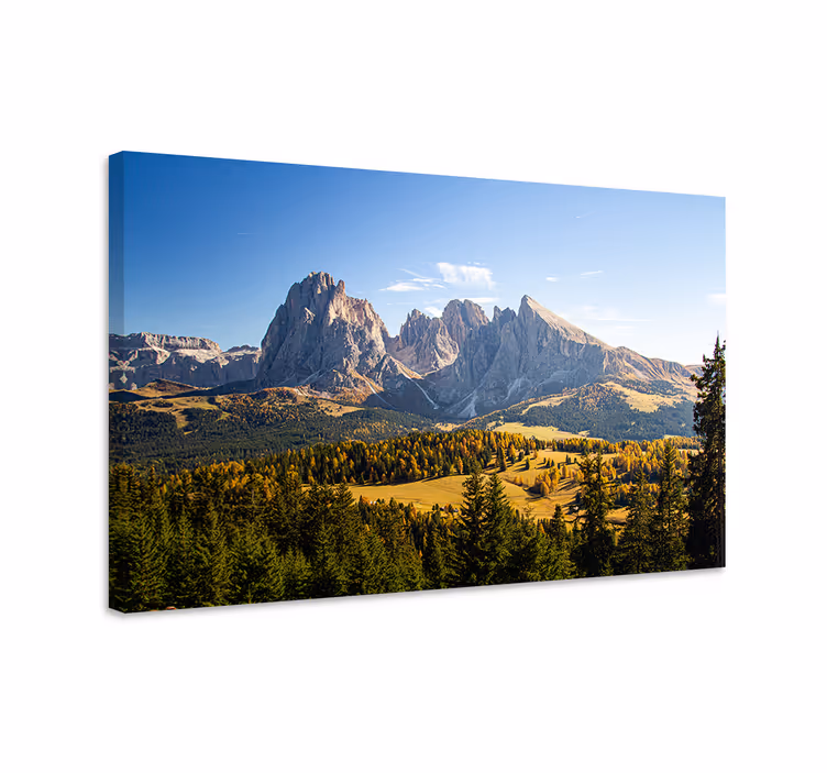 Dipinto di paesaggio vista delle grandi montagne - TenStickers